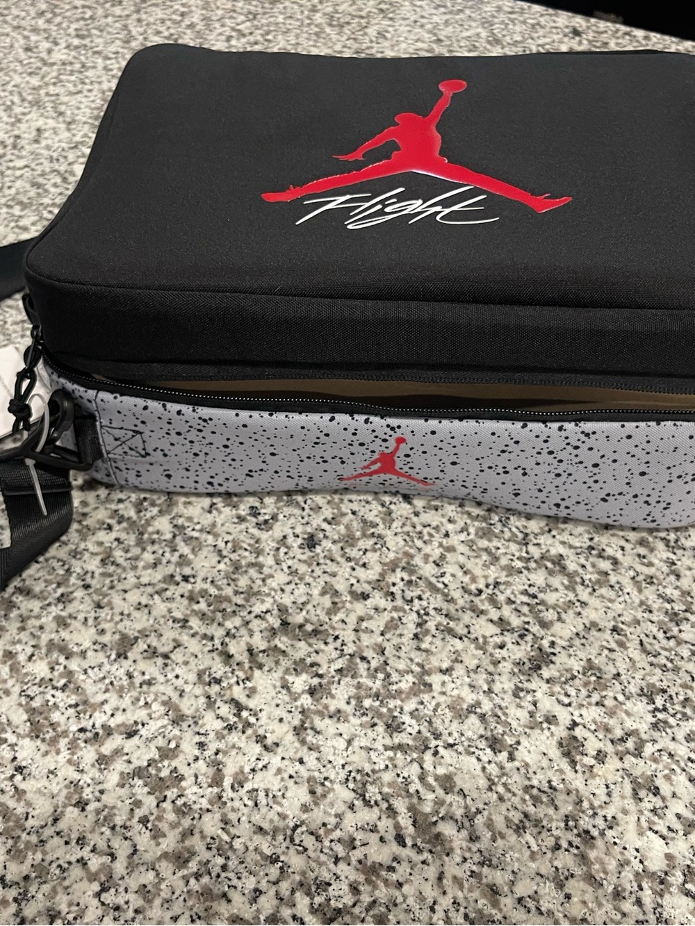 Nike Air Jordan Jumpman Black / Wolf Grey Cement Print Shoe Box Storage Bag